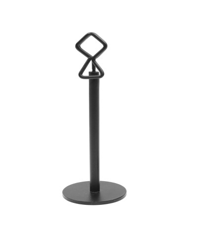 Tablecraft - Soporte con pinza recubierto de polvo negro. 15 cm