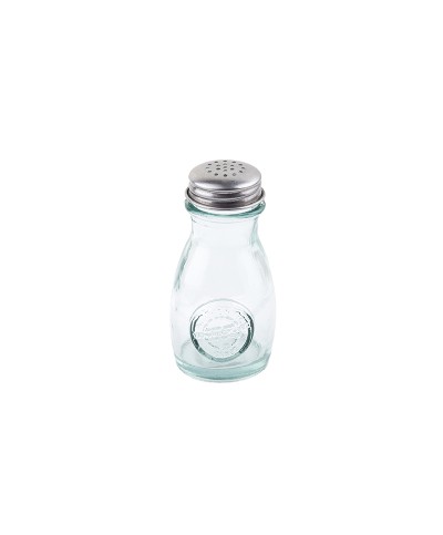 Tablecraft - Salero y Pimentero con tapas de acero inoxidable. 5,5 x 5,5 x 10,5 cm - 120 ml