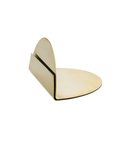 Tablecraft - Tarjetero de media Luna, de PVD dorado. 9 x 5 x 4 cm