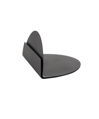 Tablecraft - Tarjetero de media Luna, recubierto de polvo negro. 9 x 5 x 4 cm