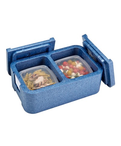 Cambro - EPPMDB4428-159 / Caja Isotérmica de EPP para entrega de menú con dos compartimentos - (43,7 x 27,6 x 17,5 cm)