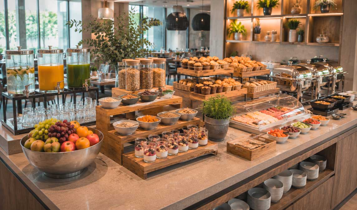 Tendencias de presentación para renovar un desayuno buffet en hotel
