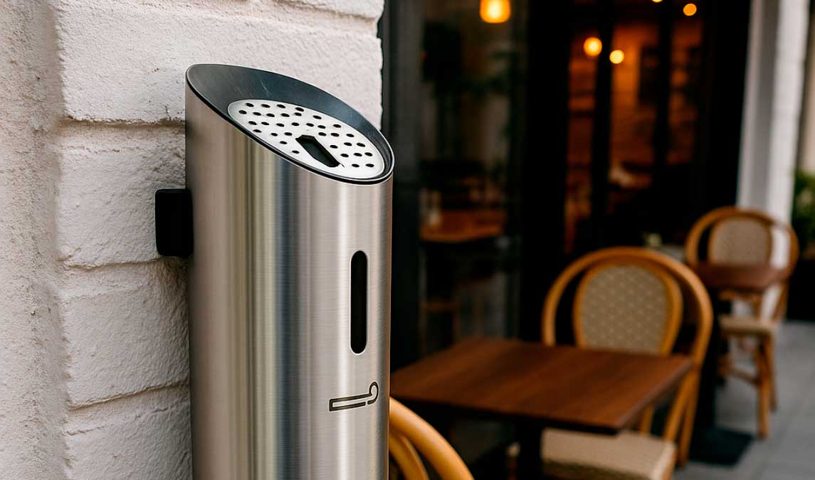 Ventajas de instalar un cenicero de pared en tu negocio