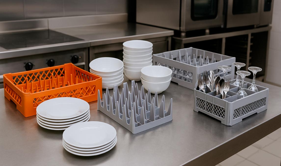 Cómo elegir cestas para lavavajillas según la vajilla y los materiales