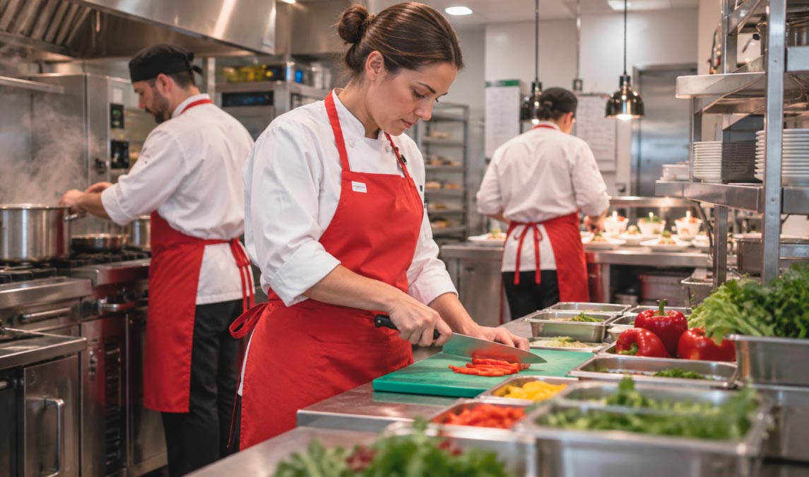 Por qué utilizar delantales cocina profesional en entornos de hostelería