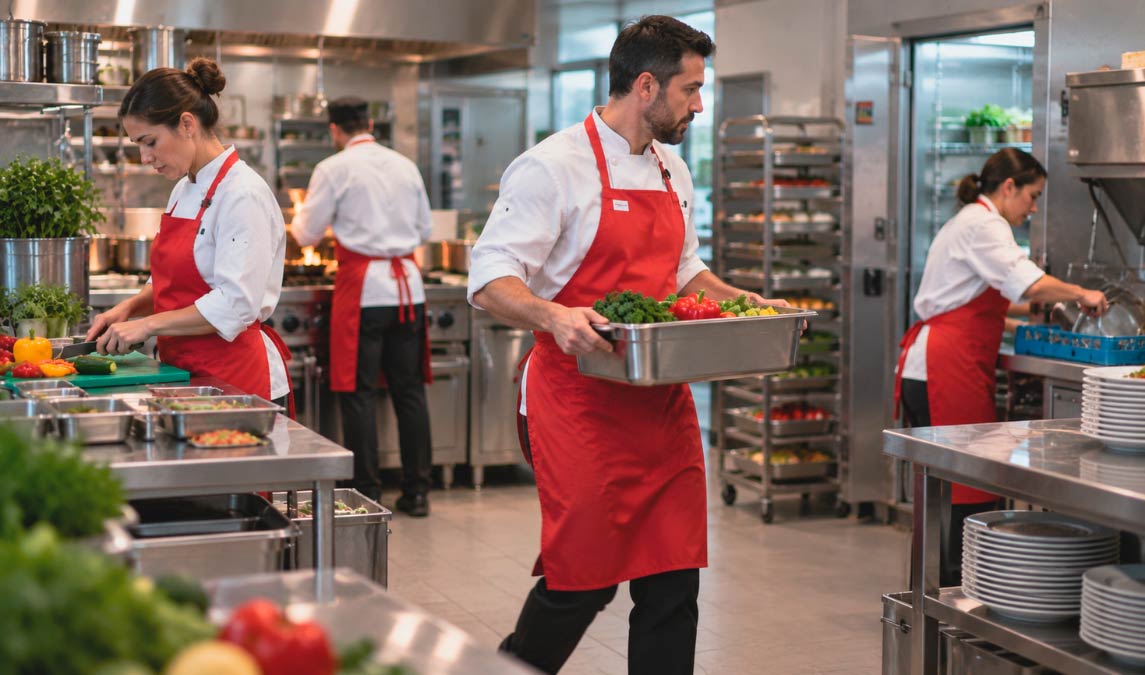 Qué características deben tener los delantales cocina profesional para un uso intensivo