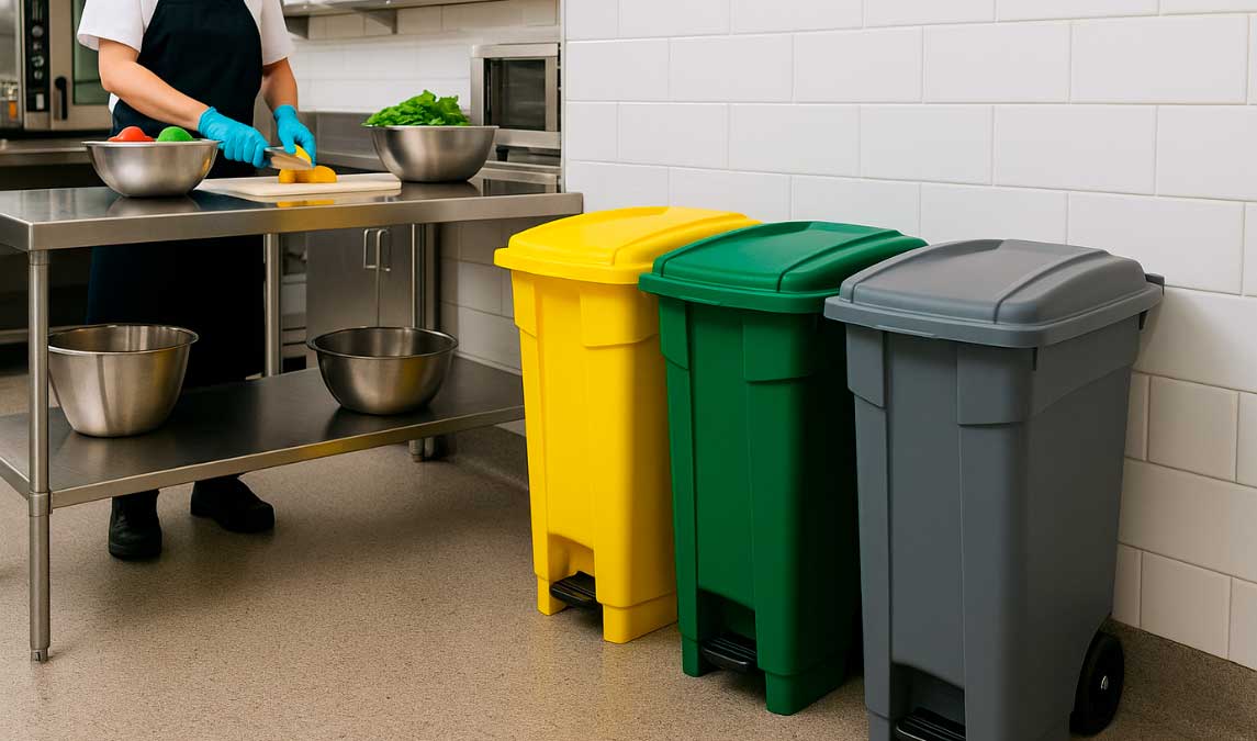 Papeleras profesionales DBMark: aliadas clave para reducir el desperdicio alimentario