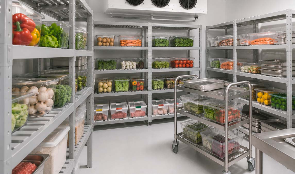 Estantería cocina y seguridad alimentaria: claves para un almacenamiento higiénico