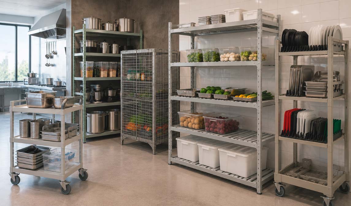 Tipos de estantería cocina según las necesidades de cada negocio