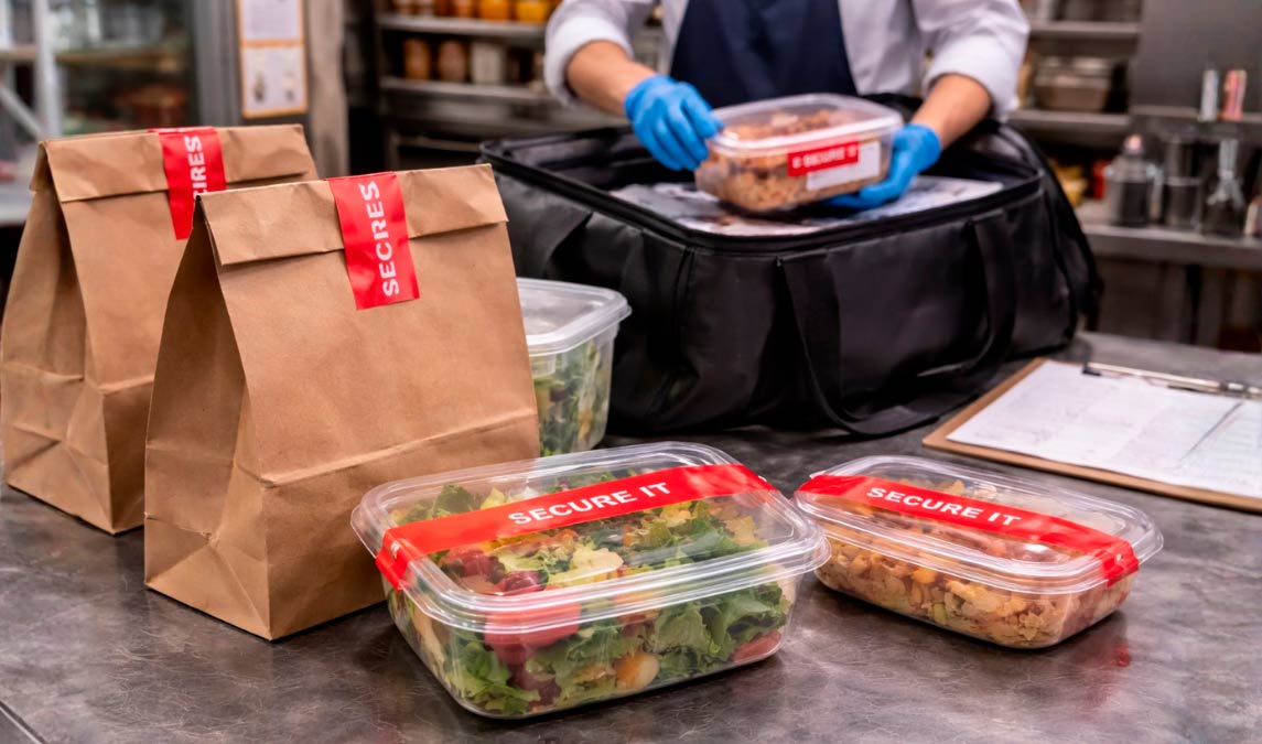 Etiqueta de seguridad para prevenir manipulaciones y errores