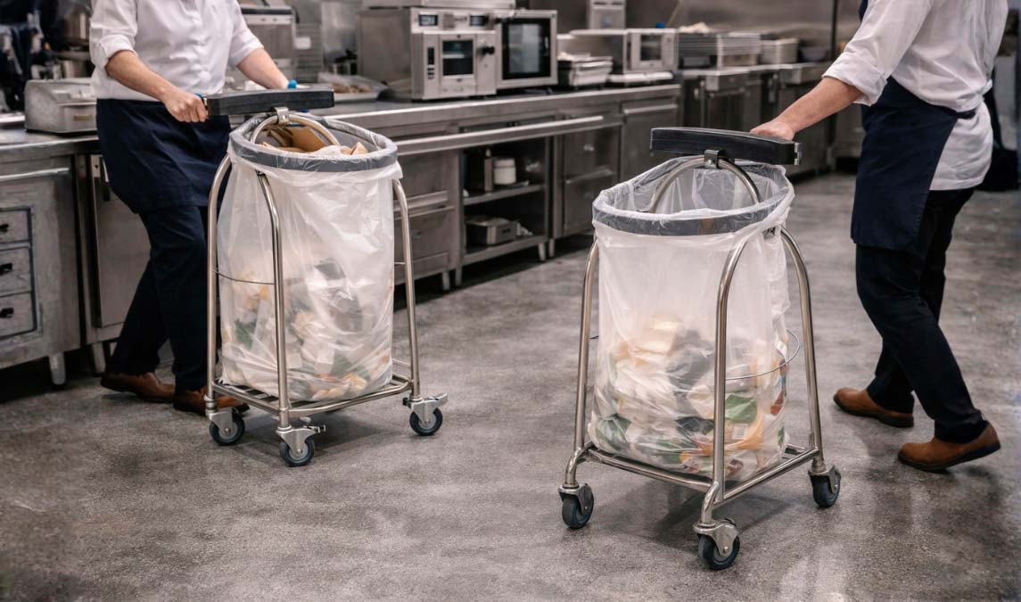 Portabolsas con ruedas: movilidad y eficiencia en cocina