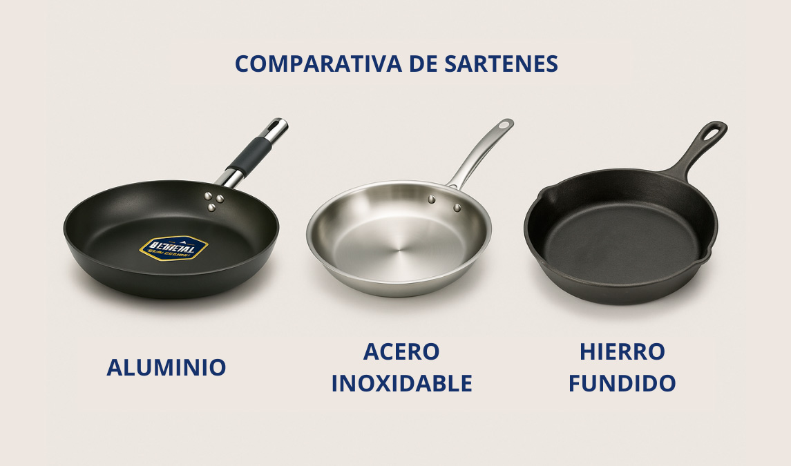 Comparación y diferencias claves entre sartenes de aluminio y sartenes de otros materiales