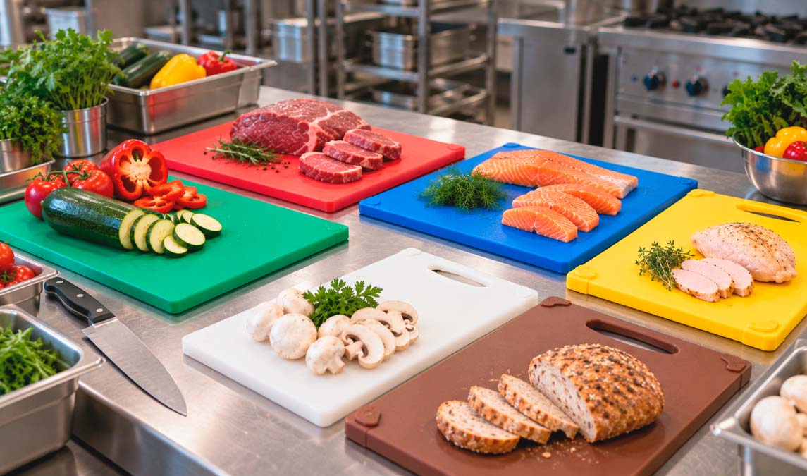 Cómo elegir tablas de corte cocina profesional según el tipo de alimento